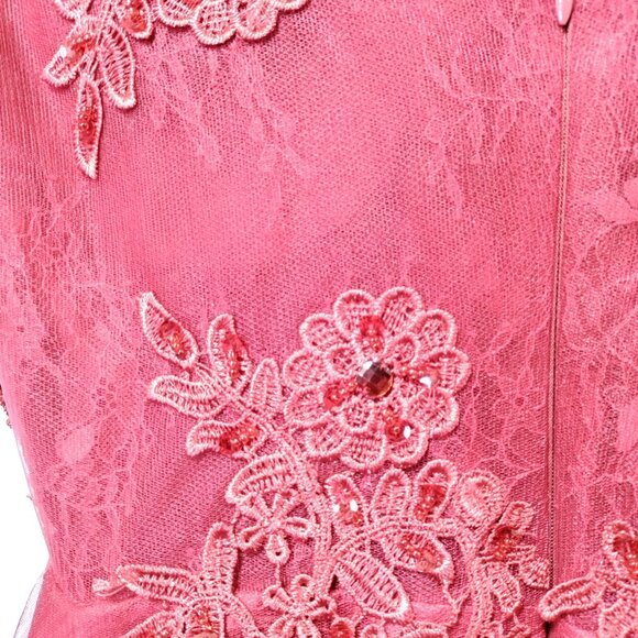 NWOT Baby Online DRESS Red Lace Dress 6 - Picture 12 of 16